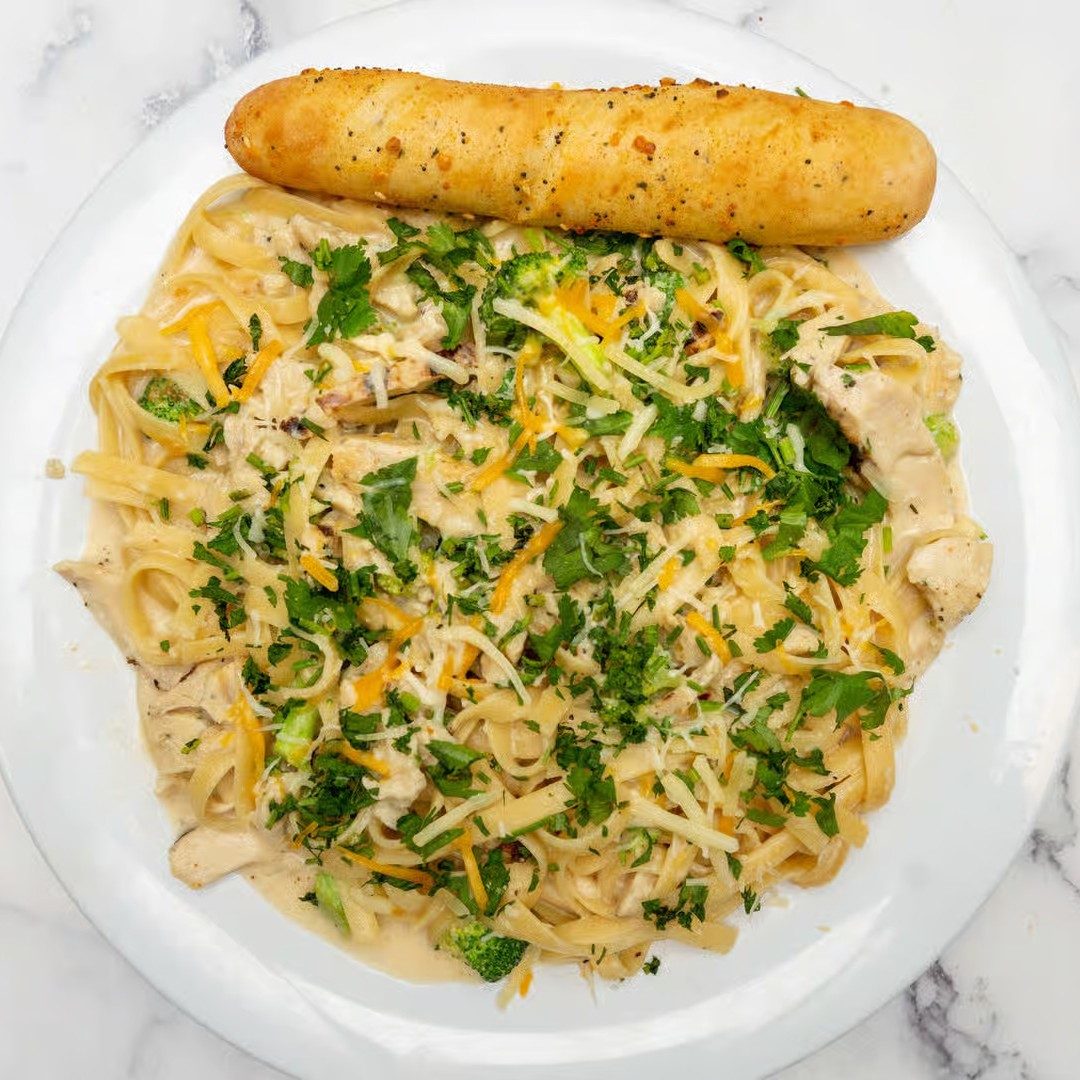 Grilled Chicken & Broccoli Alfredo.