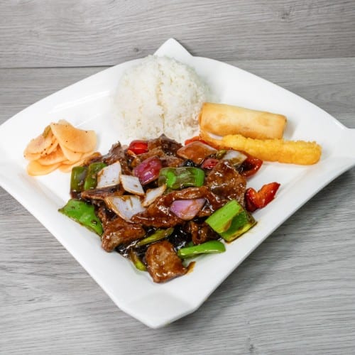 LU10. Pepper Steak Lunch Special Online.