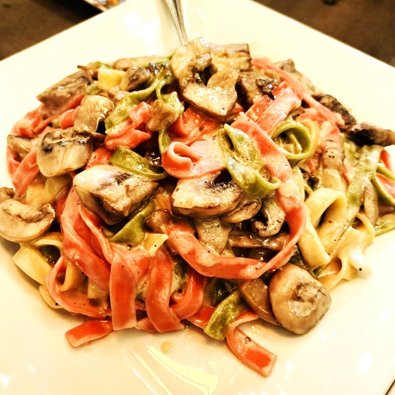 Fettuccine Champignon.