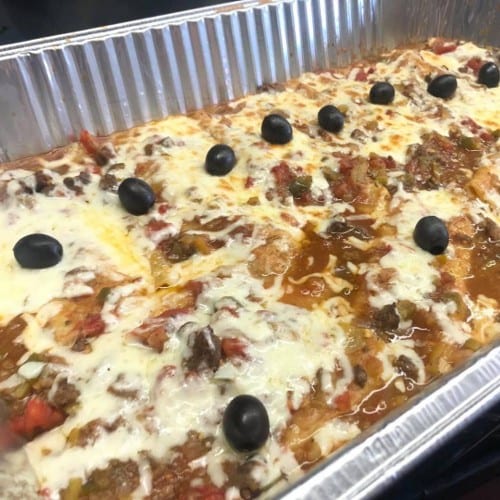 1 Dozen Cheese Enchiladas.