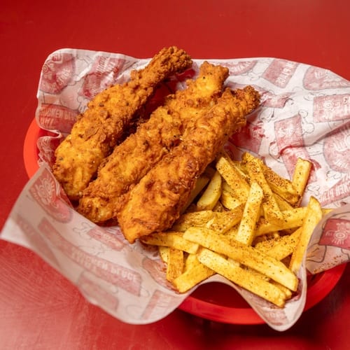 Chicken Tender Basket W/Fries.