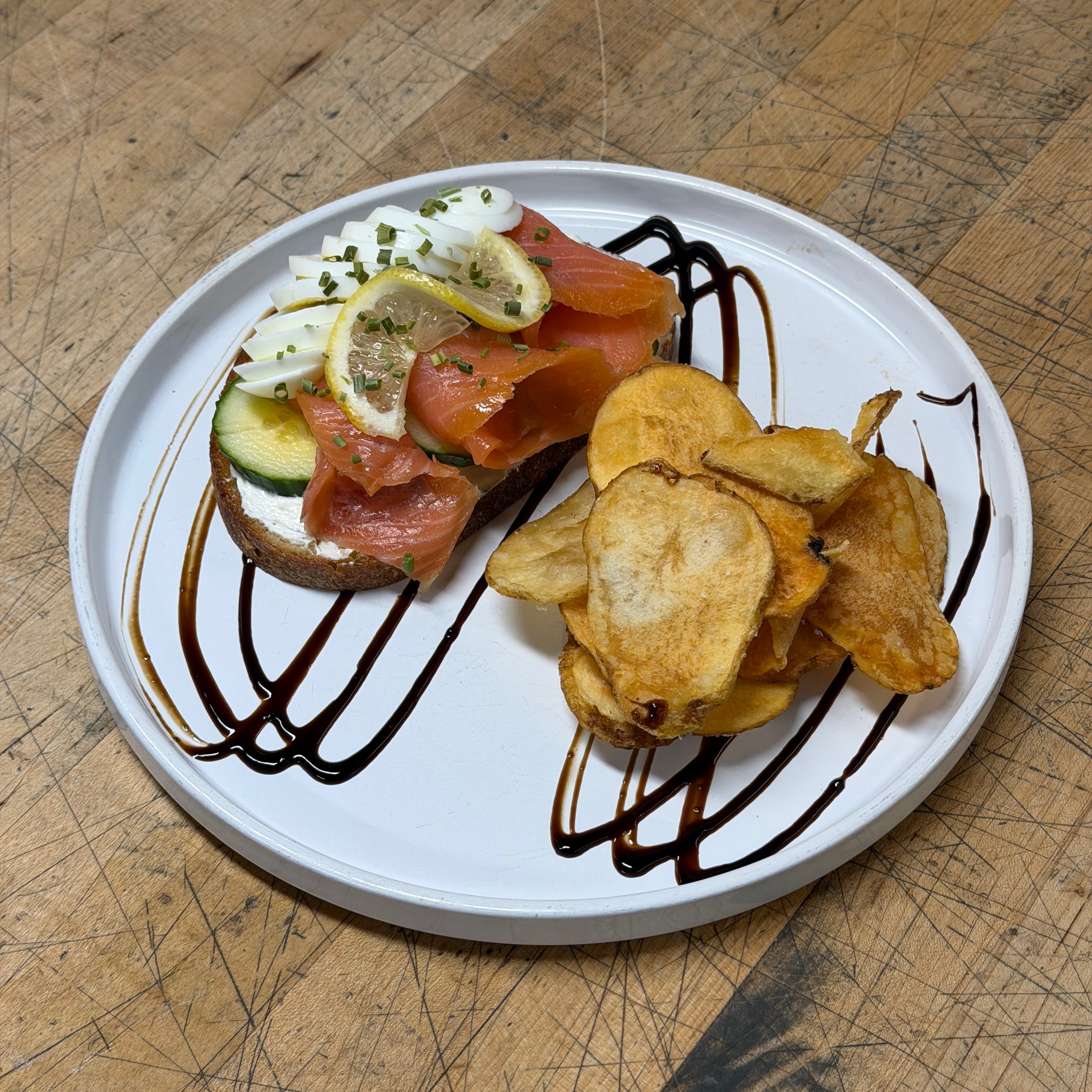 Smoked Salmon Toast.