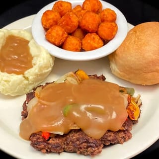 Fresh Hand Pressed Hamburger Steak Dinner