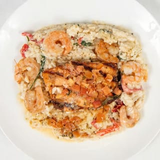 Salmon Shrimp Scampi