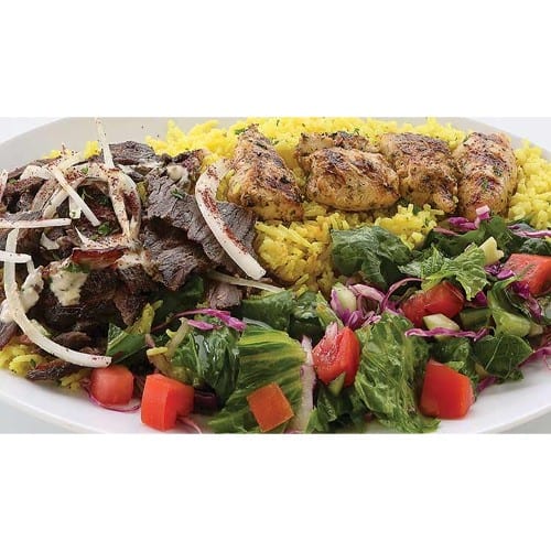Beef Shawarma & Chicken Kabab Lunch Special.