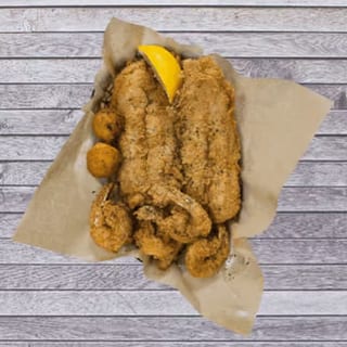 Jumbo shrimp (4) & whitefish (2)