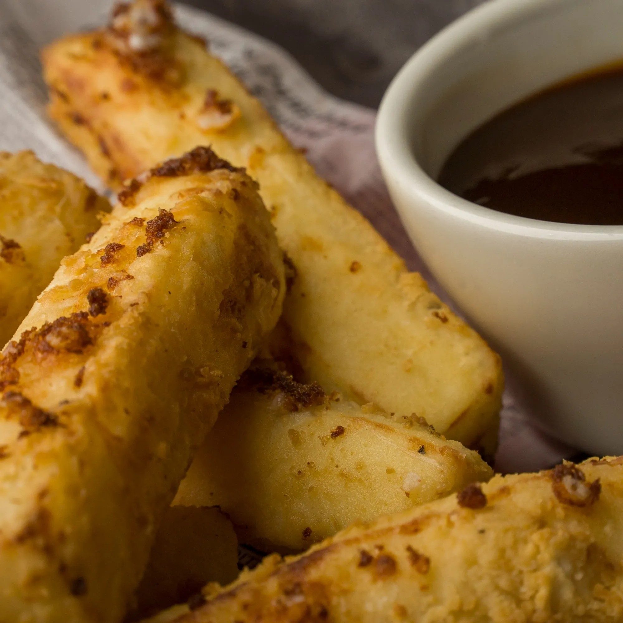 Hand Cut Mozzarella Sticks.
