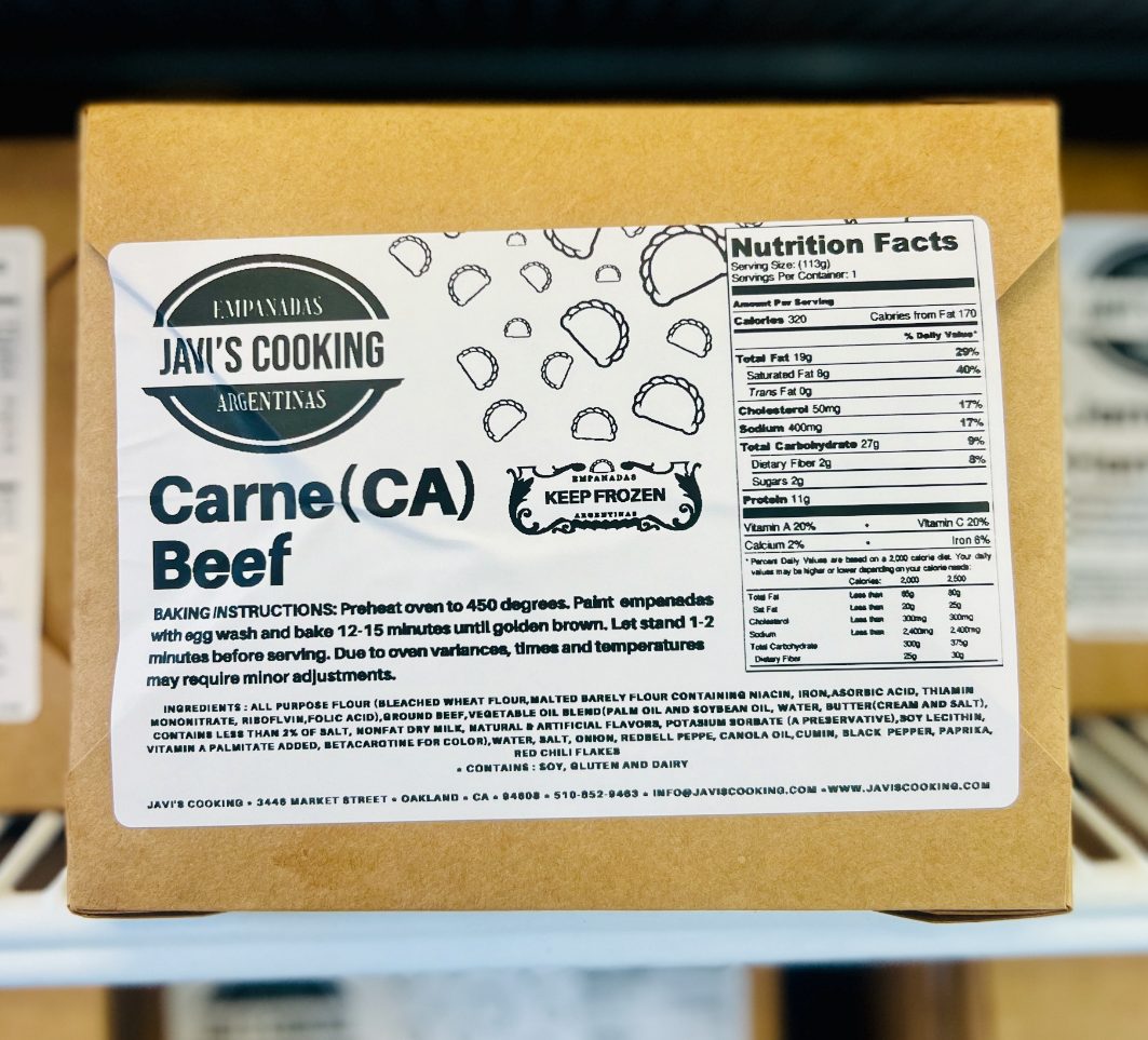 Carne-CA (4 Pack) Frozen Empanadas.