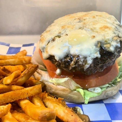 Black & Bleu Burger.
