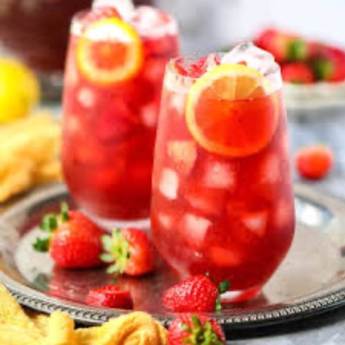Fresh Strawberry Ice Tea.
