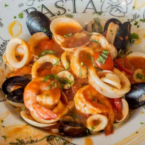 Frutta Di Mare Over Linguini.