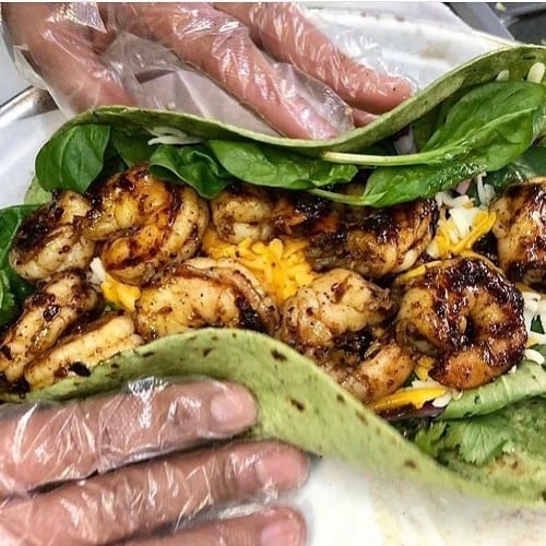 Jerk Shrimp Wrap.