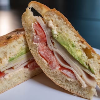 Turkey and Avocado Panini Sandwich