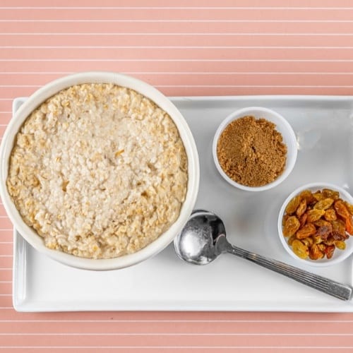 Oatmeal with Raisins & Brown Sugar.