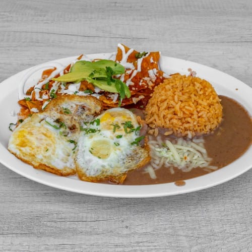 CHILAQUILES WITH EGGS.