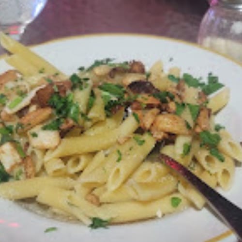 Ziti with Garlic & Olive Oil.