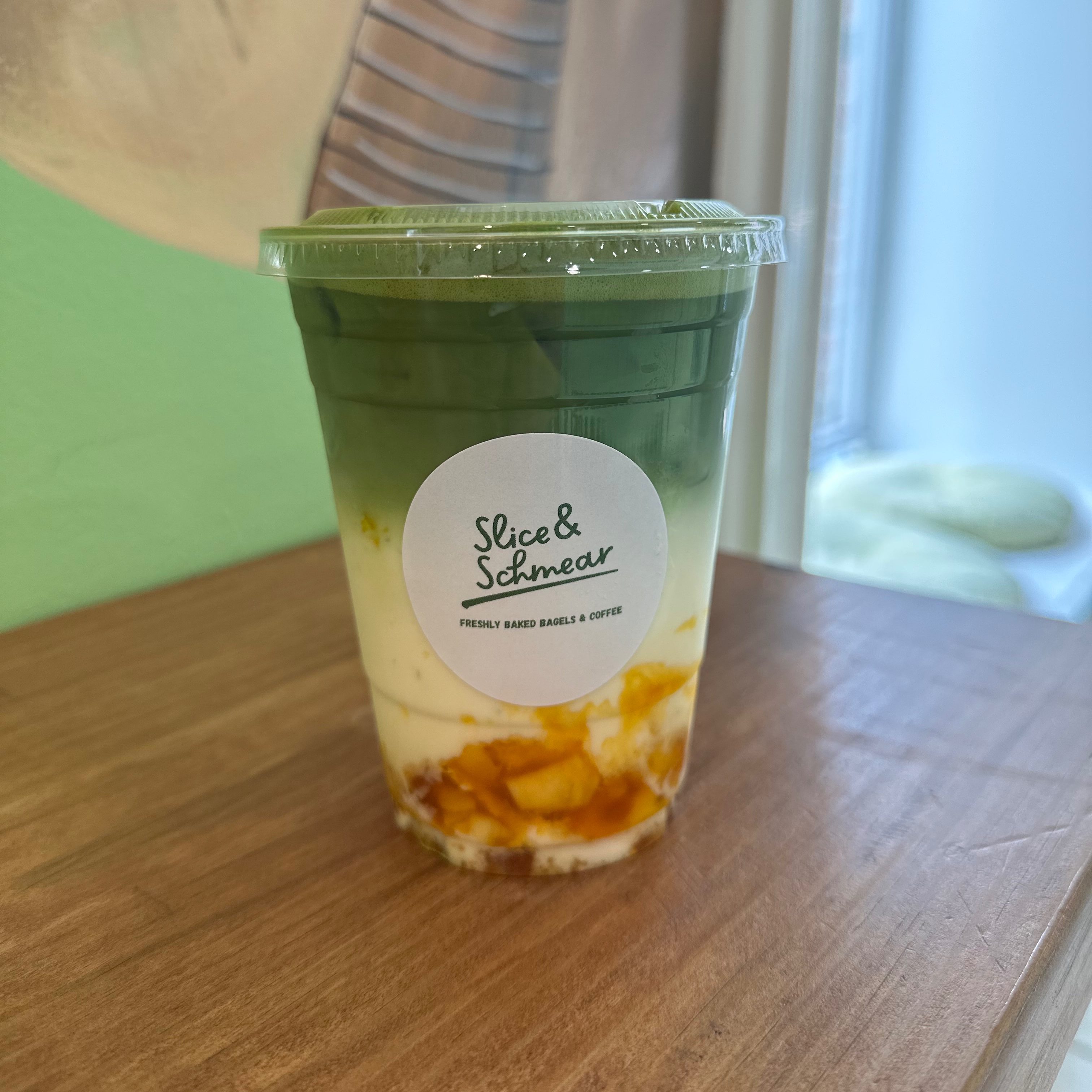 Iced Mango Matcha Latte.