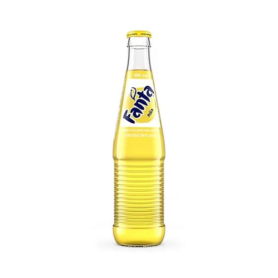 Pineapple Fanta Bottled Soda.
