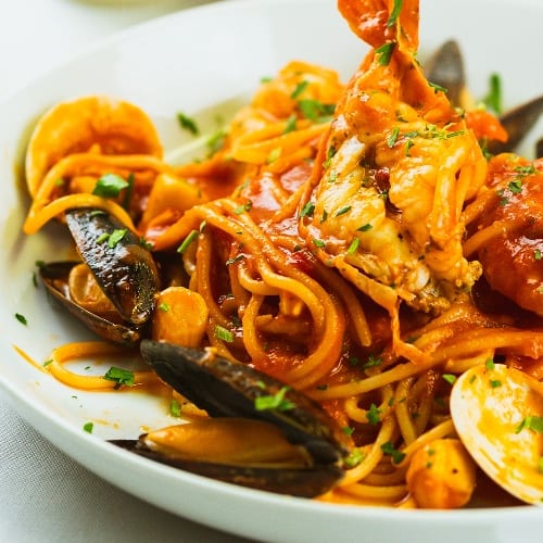 Seafood Pomodoro.