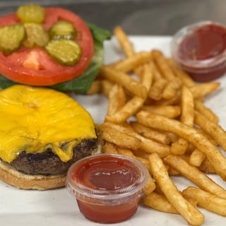BOGO American Cheese Burger & Fries
