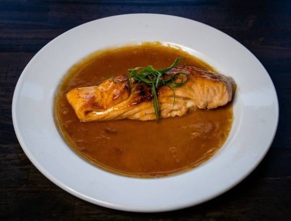 Salmon a La Plancha En Salsa Dulce.
