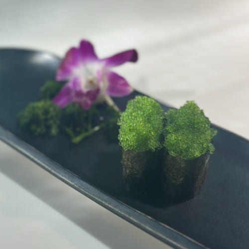Wasabi Tobiko / Wasabi Caviar Nigiri.