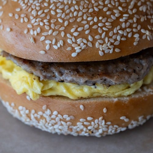 Egg and Meat No Cheese.