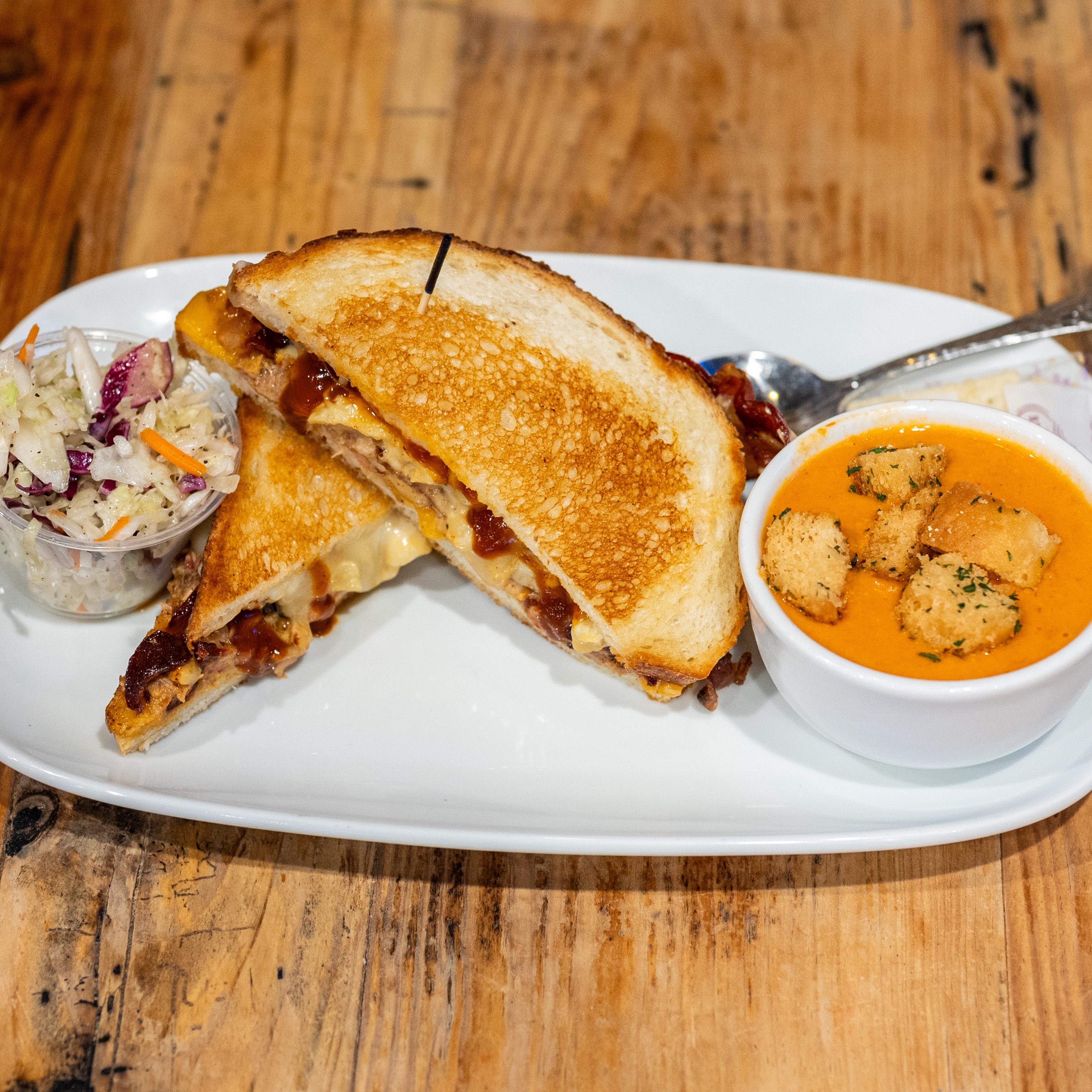 BBQ Grilled Cheese Sandwich.