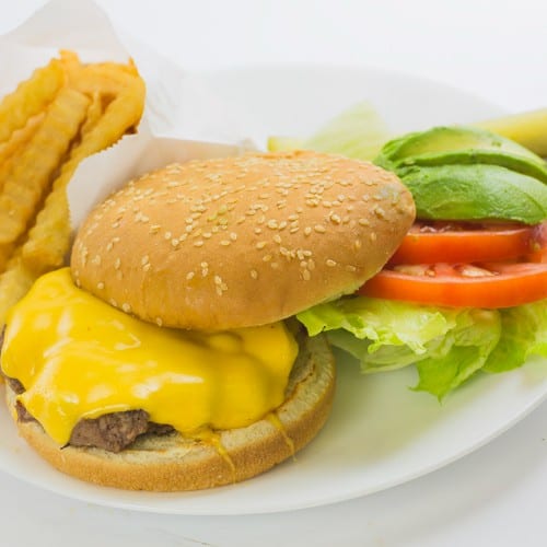 Avocado Cheeseburger.