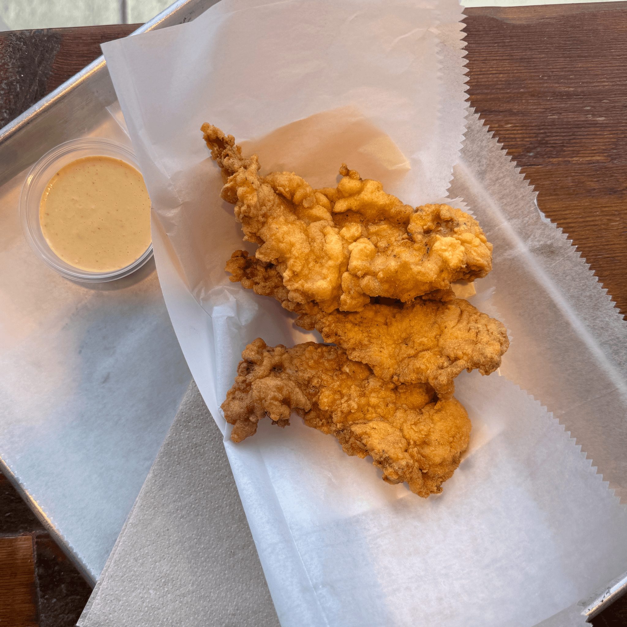 Pickle Brined Chicken Tenders.