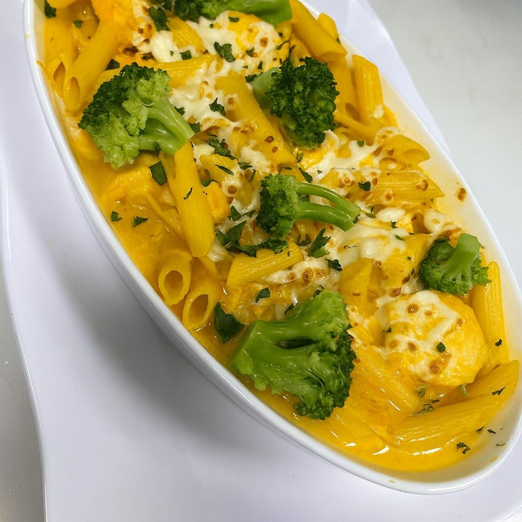 Chicken with Pasta & Veggies.