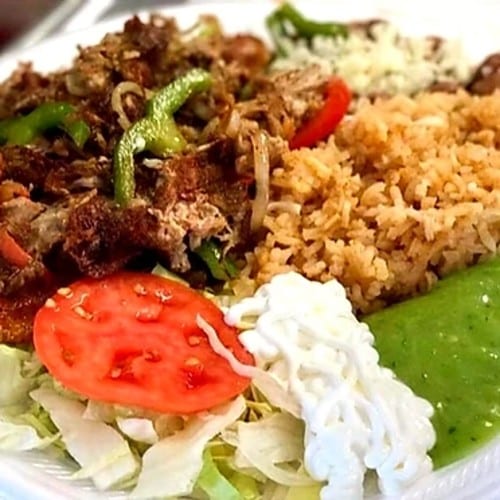 Carnitas Rancheras Plate.