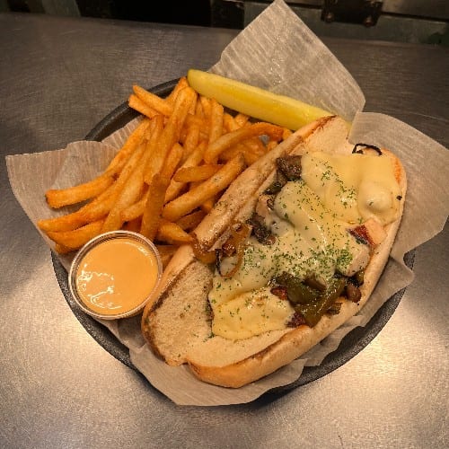 Philly Steak or Chicken Sandwich.