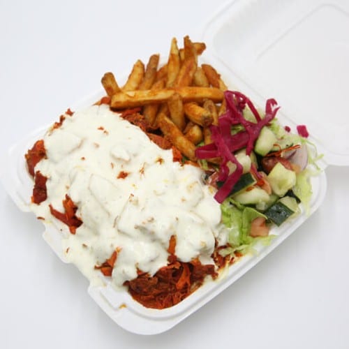 Chicken Over Rice Platter.