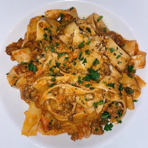 Parpadelle Bolognase.
