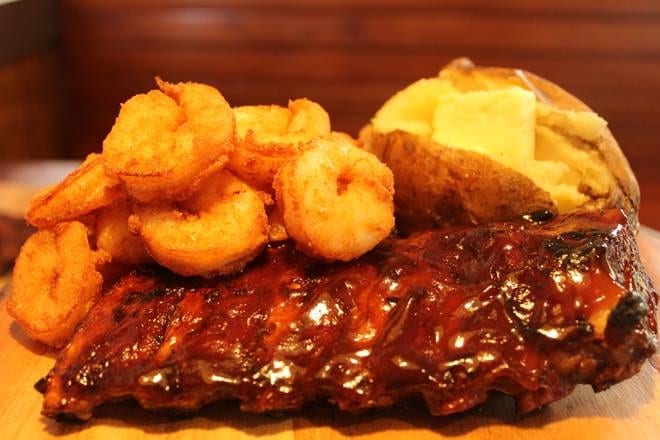 Ribs & Shrimp.