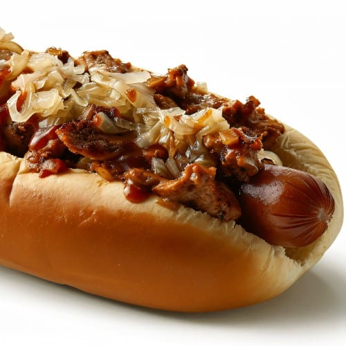 L J's Deluxe Beef Dog.