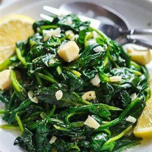 Sauteed Spinach.