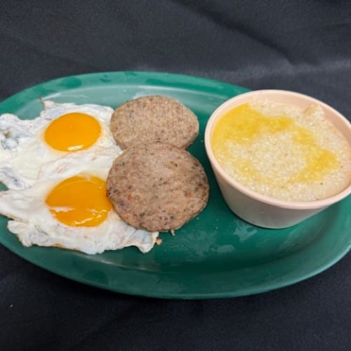 Patty Sausage and Egg Plate.