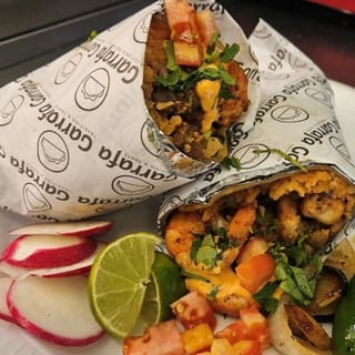 Chipotle Shrimp and Asada Burrito