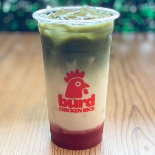 Iced Strawberry Matcha Latte.