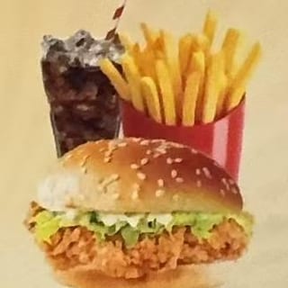 Spicy Chicken Sandwich & French Fries & Soda