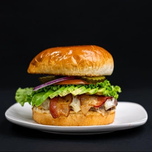 Bacon Avocado Burger.