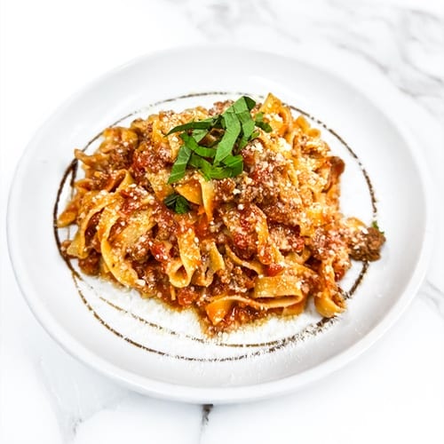 Pasta Bolognese.