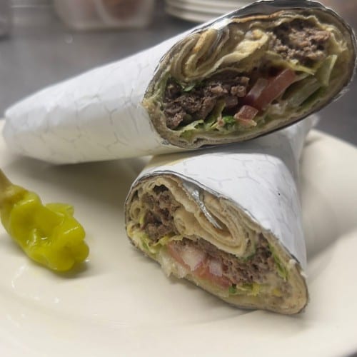 Lamb Shawarma Pita Wrap.