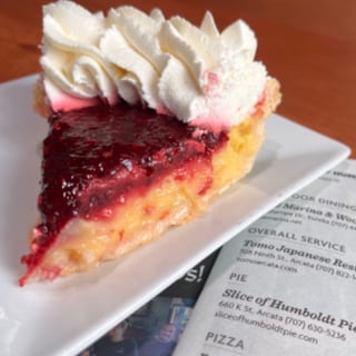 Lemon Raspberry Pie - Slice
