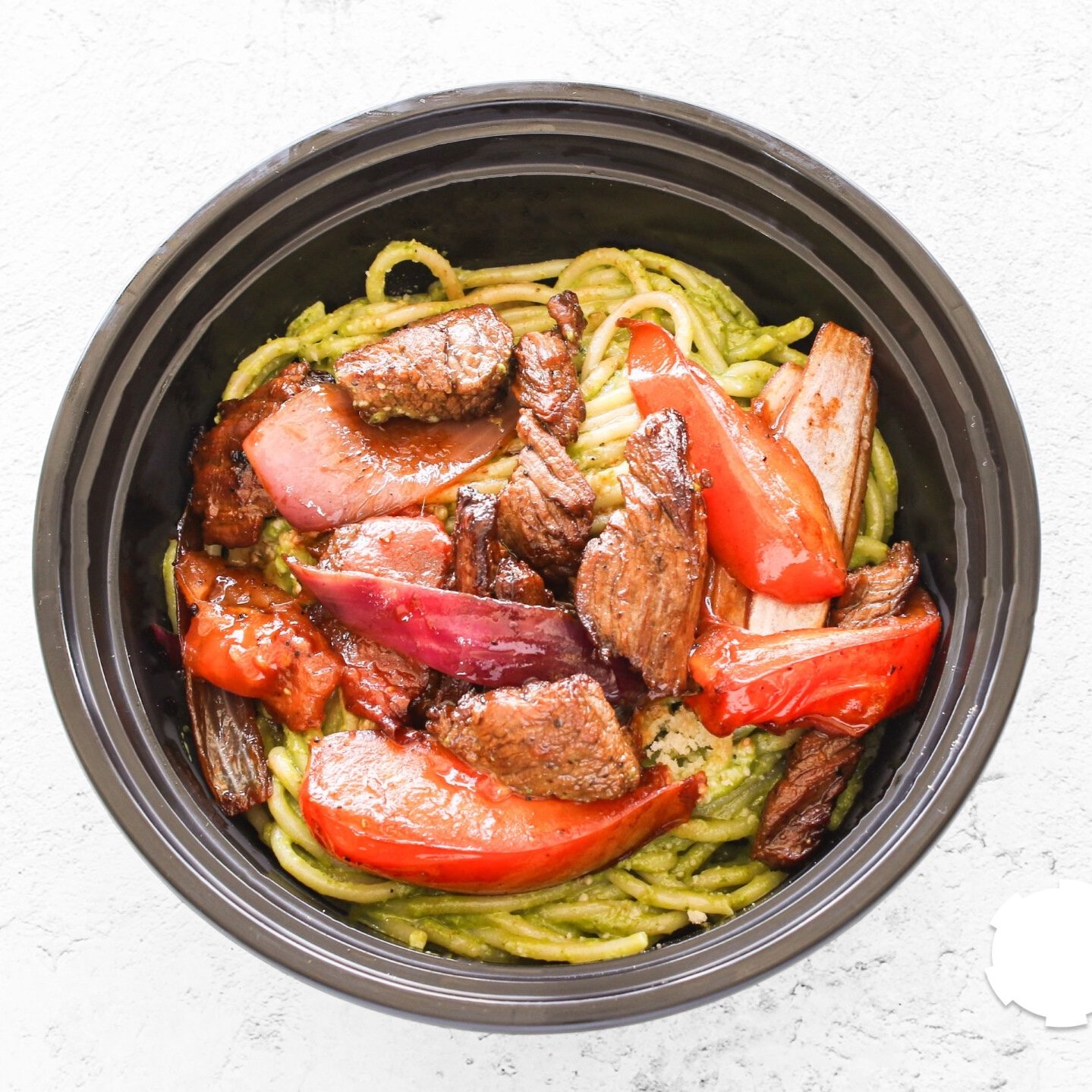 Beef Pesto Noodles Bowl.