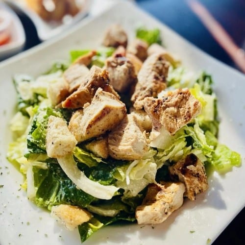 Grilled Chicken Caesar Salad.