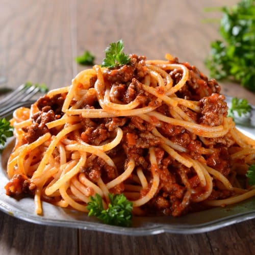 Spaghetti Bolognese.