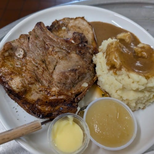 Broiled Center Cut Pork Chops.